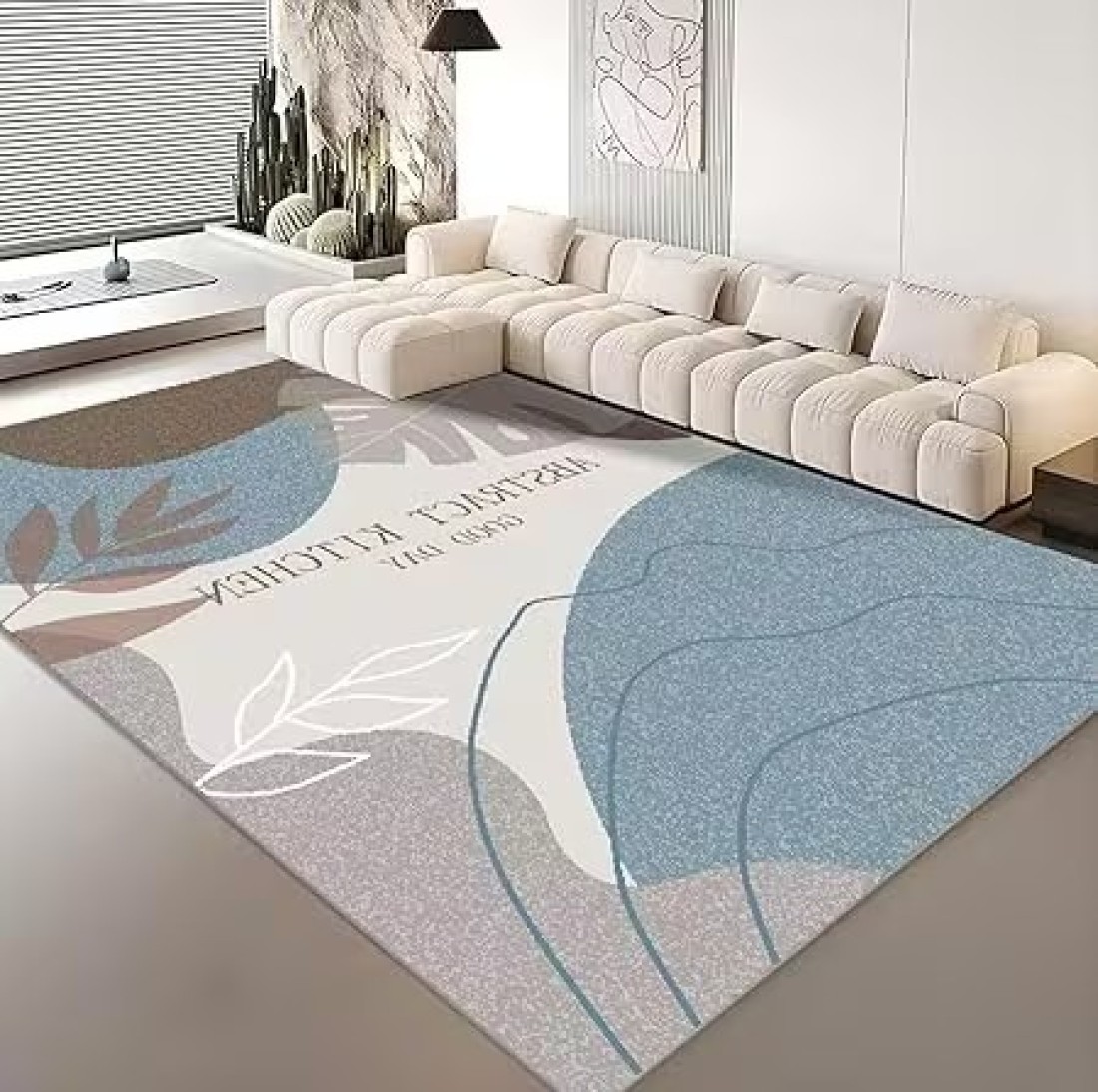 Vital Area Rugs Soft Modern Rug Carpet Geometric Stripe Rug Non Slip Modern Carpet, Abstract Printed Floor Rugs for Home Decorative, Soft &amp; Non-Slip &amp; Washable Indoor Mat (K-241, 160 x 230 cm)