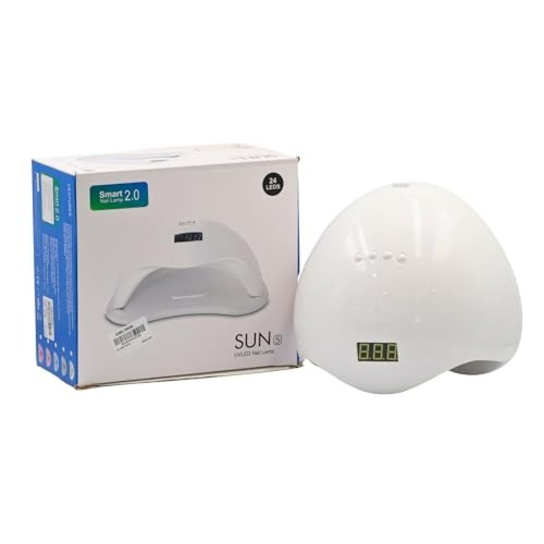 SUN5 UV LED Nail Lamp 2.0-48W Smart Painless Curing, Gel Polish Dryer - White