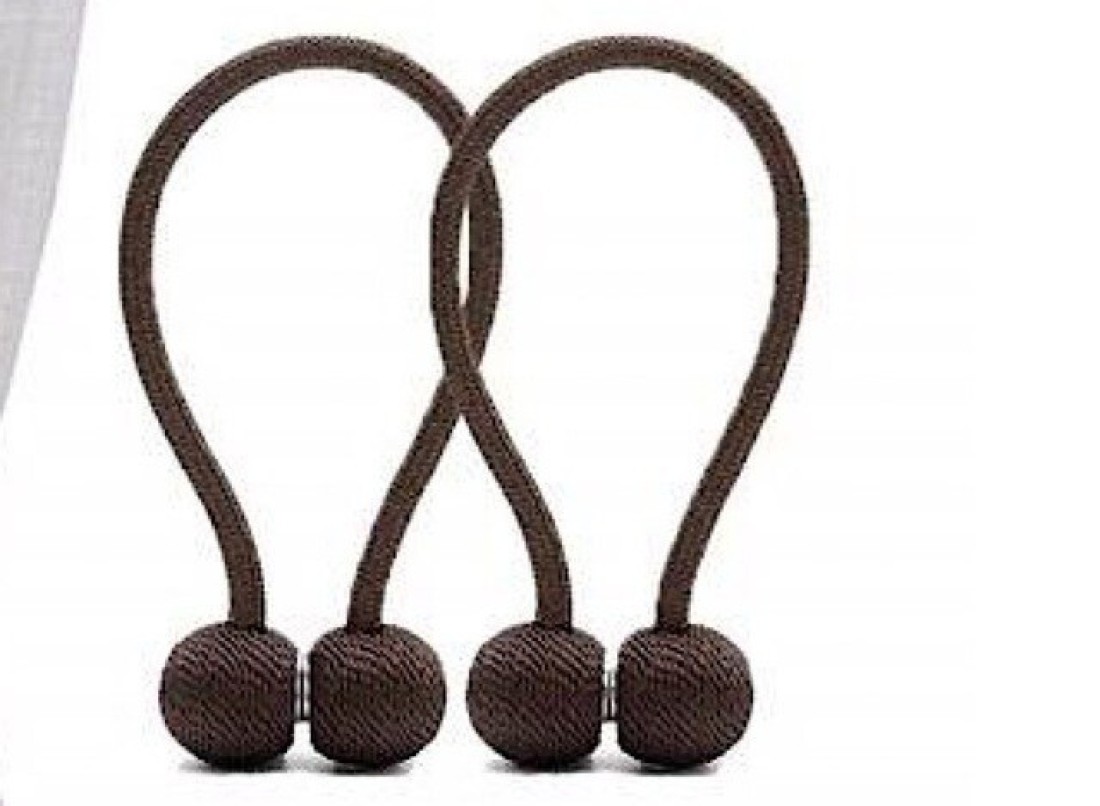 Deals For Less - Magnetic Tieback , Curtain Holder , Brown Color
