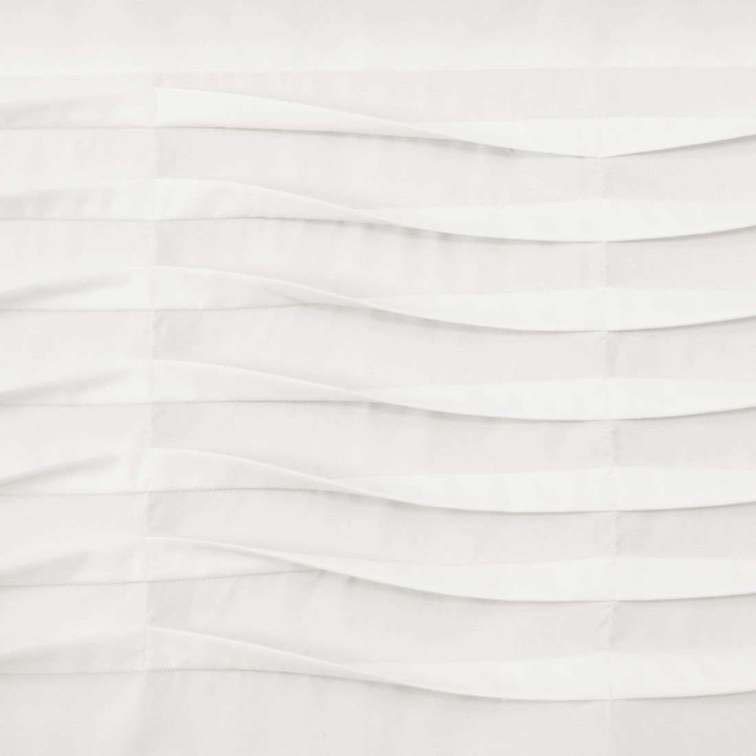 Lush Decor18 x 52 White Wave Texture Valance Pleated Ruffle Fold Window Kitchen Curtain Single