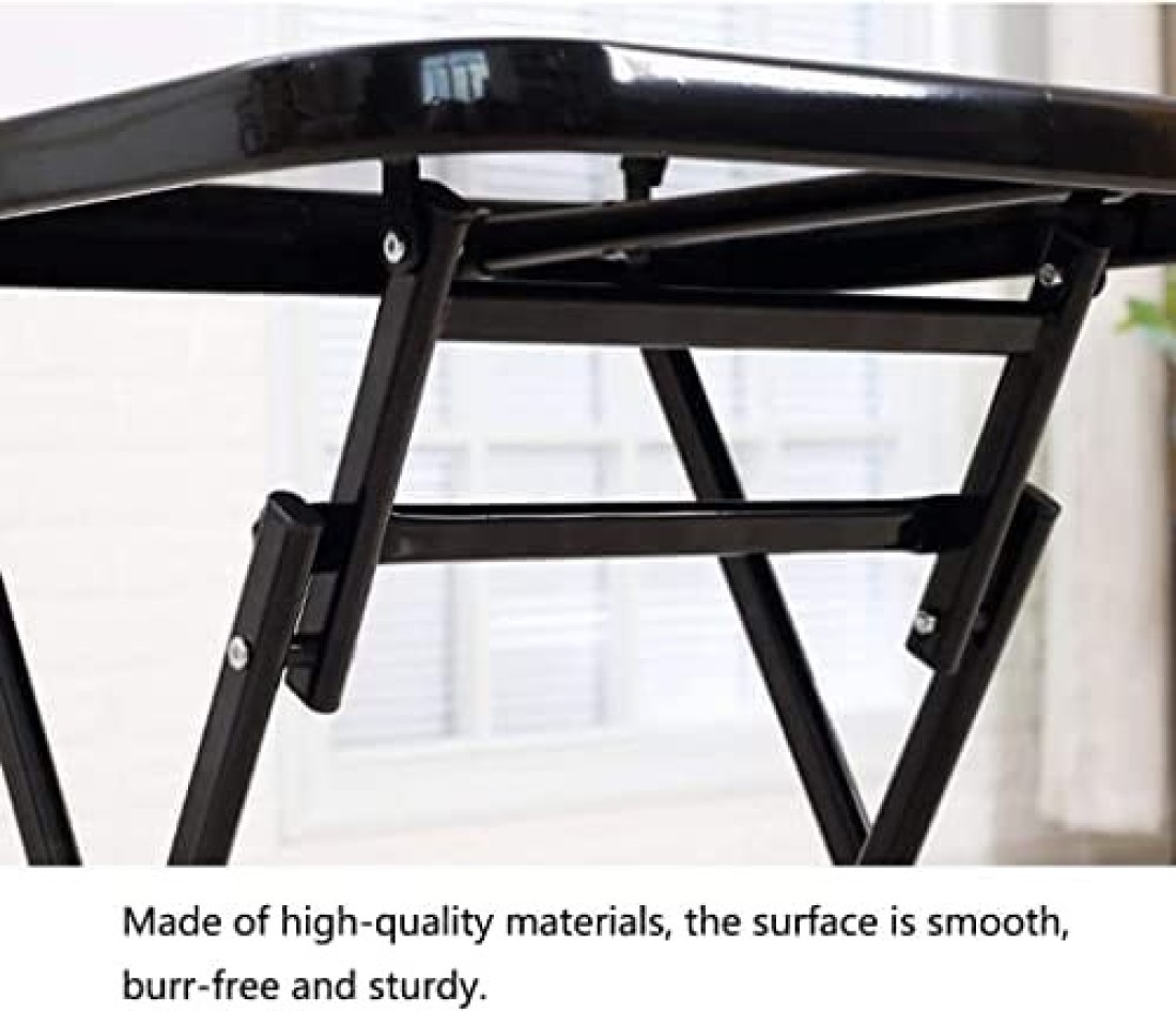 Yulan Iron Retro Outdoor Indoor Simple Folding Table Small Tempered Corrugated Glass, Transparent Ripple, Square, 629
