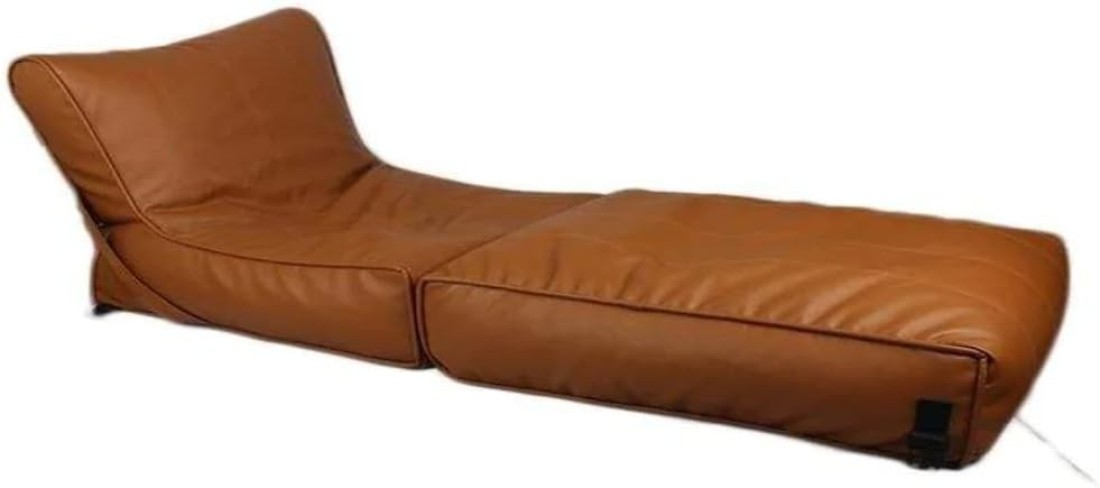 Vital Bean Bag Bed Chair Sofa Bed Leather Wallow Filp - Out Lounger Relaxing Bed Chair Relaxer Ideal For Hostels Hotel Hospitals (Orche Brown)