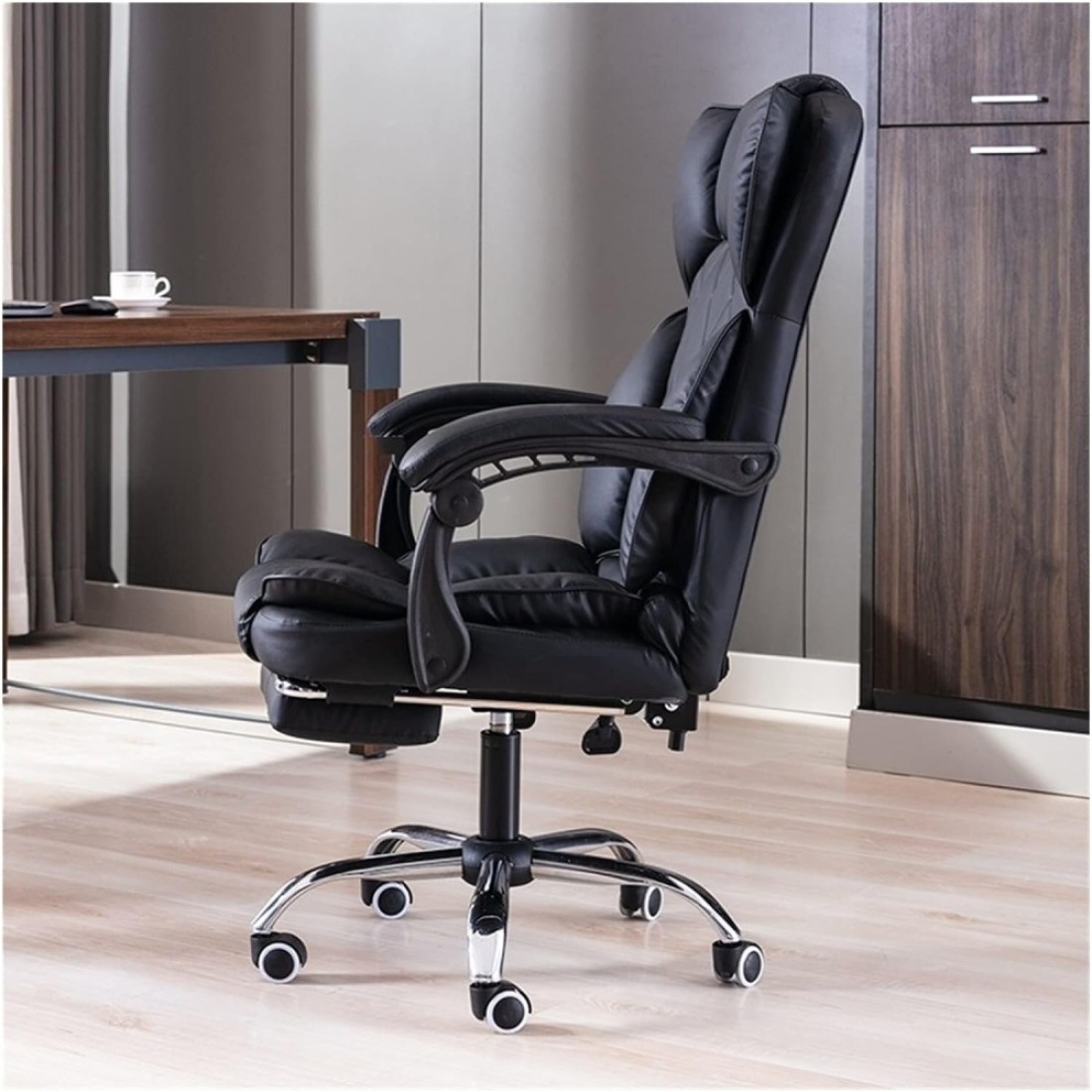 Sulsha Furniture Ergonomic Computer Desk Chair For Office And Gaming Chair With Headrest, Back Comfort And Lumbar Support - Black