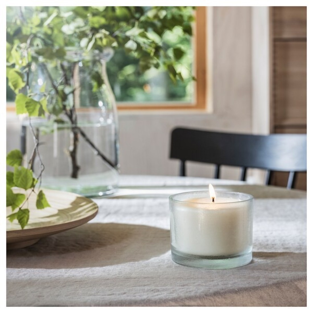 Scented Candle In Glass Scandinavian Woods/White 50 Hr