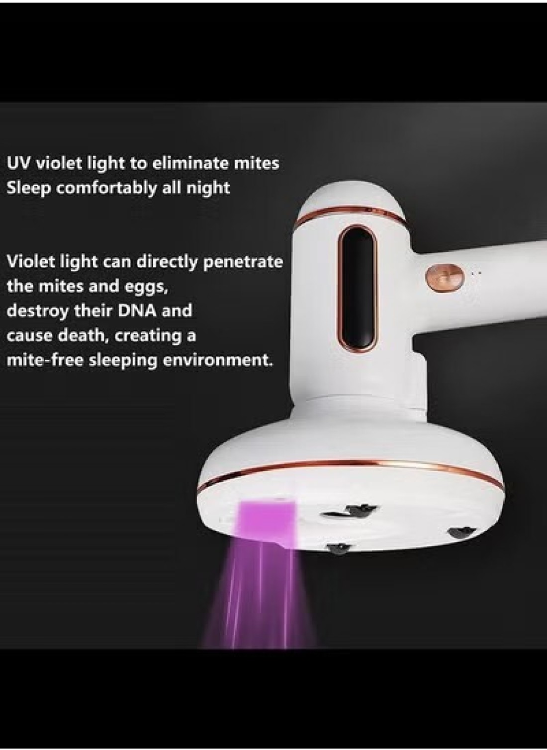 Radiotronics Wireless UV Mite Vacuum Cleaner 7500Pa Suction Dust Mite with UV LAMP Can Eliminate 99.99% of Bacteria And Dust Mites For Mattresses,Pillows,Sofas,Green (White)