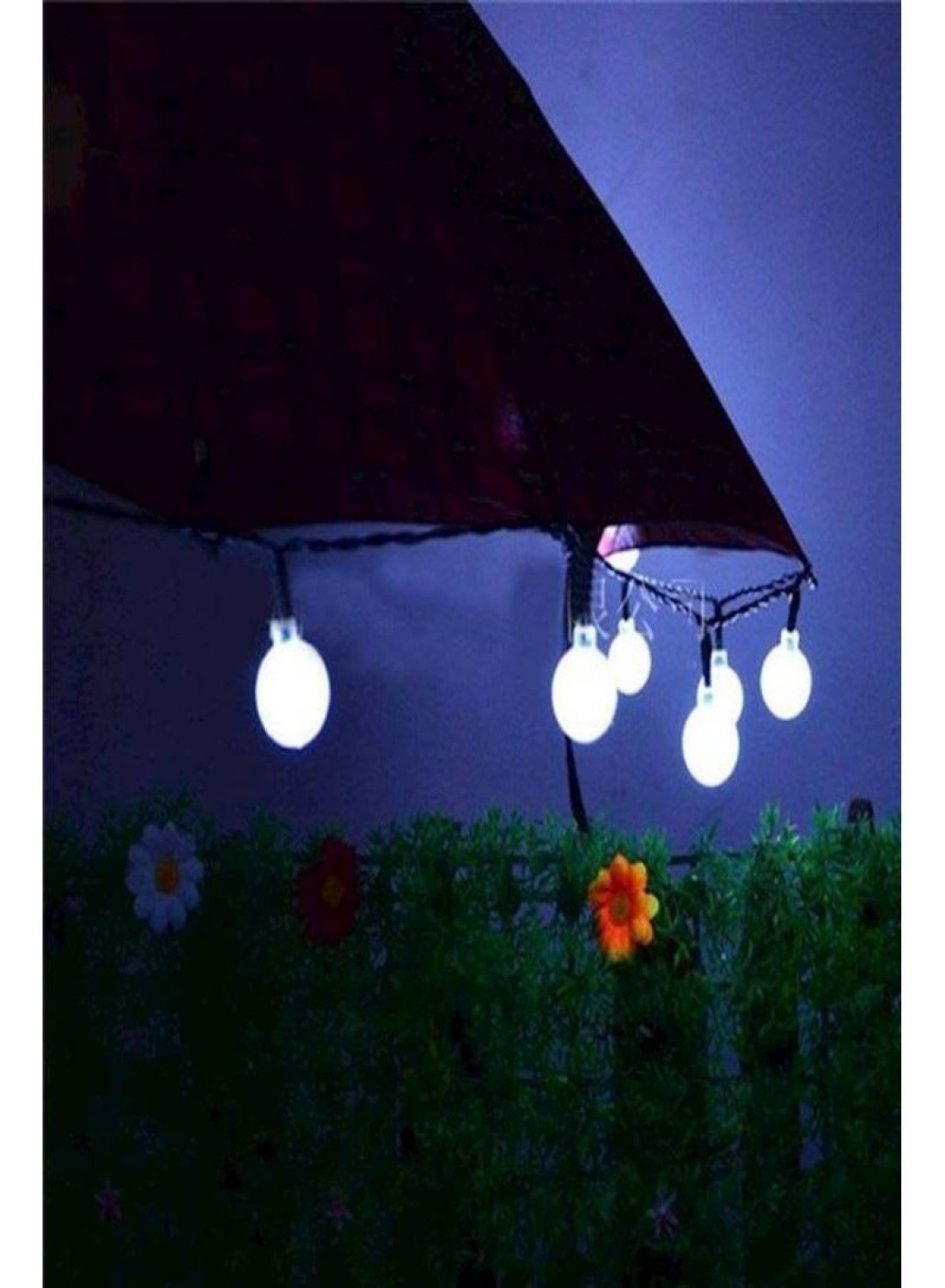 Generic - 20 Leds Crystal Ball Solar Lamp String Lights White