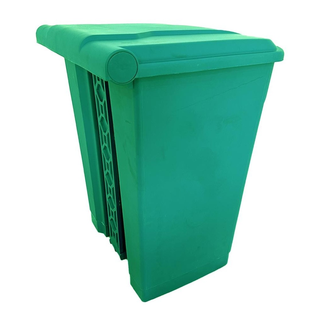 AKC Plastic Garbage Bin 68-Liter Capacity Durable Large Trash Can for Home, Office, or Commercial Use Sleek Green Design