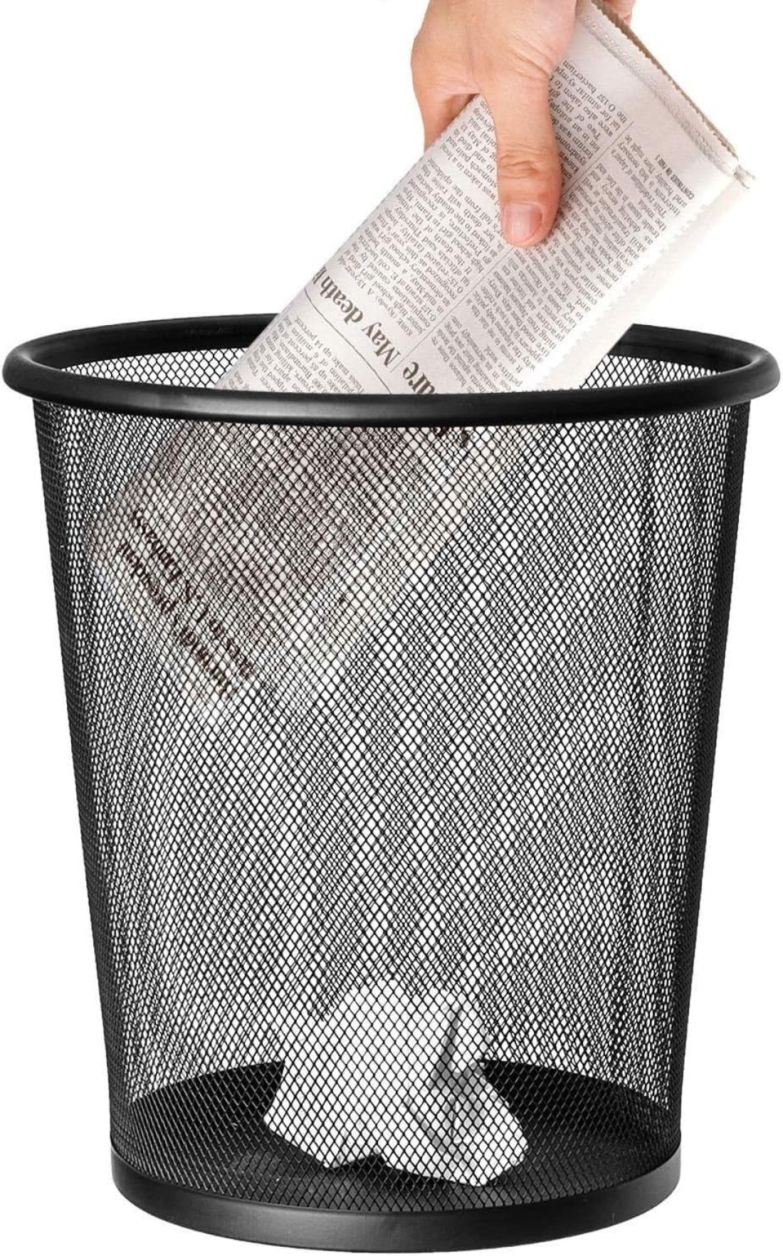 LAVISH 2 Pcs Steel Round Mesh Wastebasket Recyling Bin,Rubbish Paper Trash Can Size-26.5x22x28.5CMfor Bathroom, Bedroom, Office