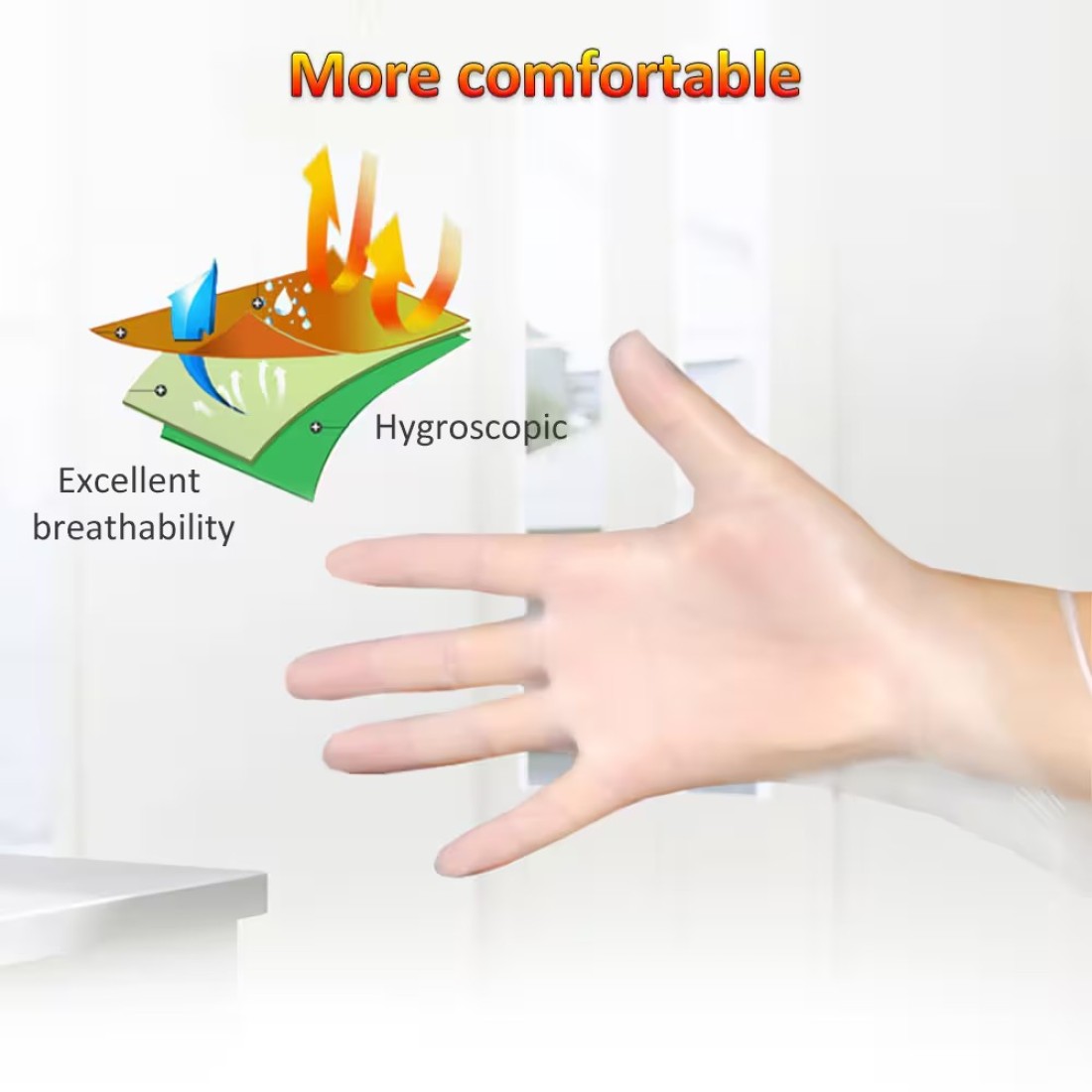 Generic-100 Pcs/Disposable Gloves Thick Powder-Free Rubber Latex Stretchy Gloves Sterile Food Safe Grade for Home Food Laboratory Use (XL)