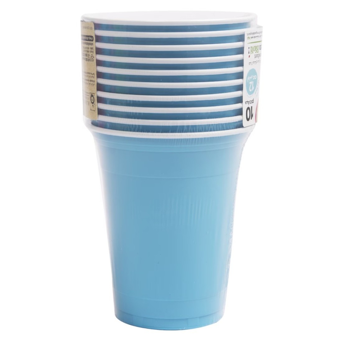 Fun Colors Biodegradable Cups Sky Blue 355ml