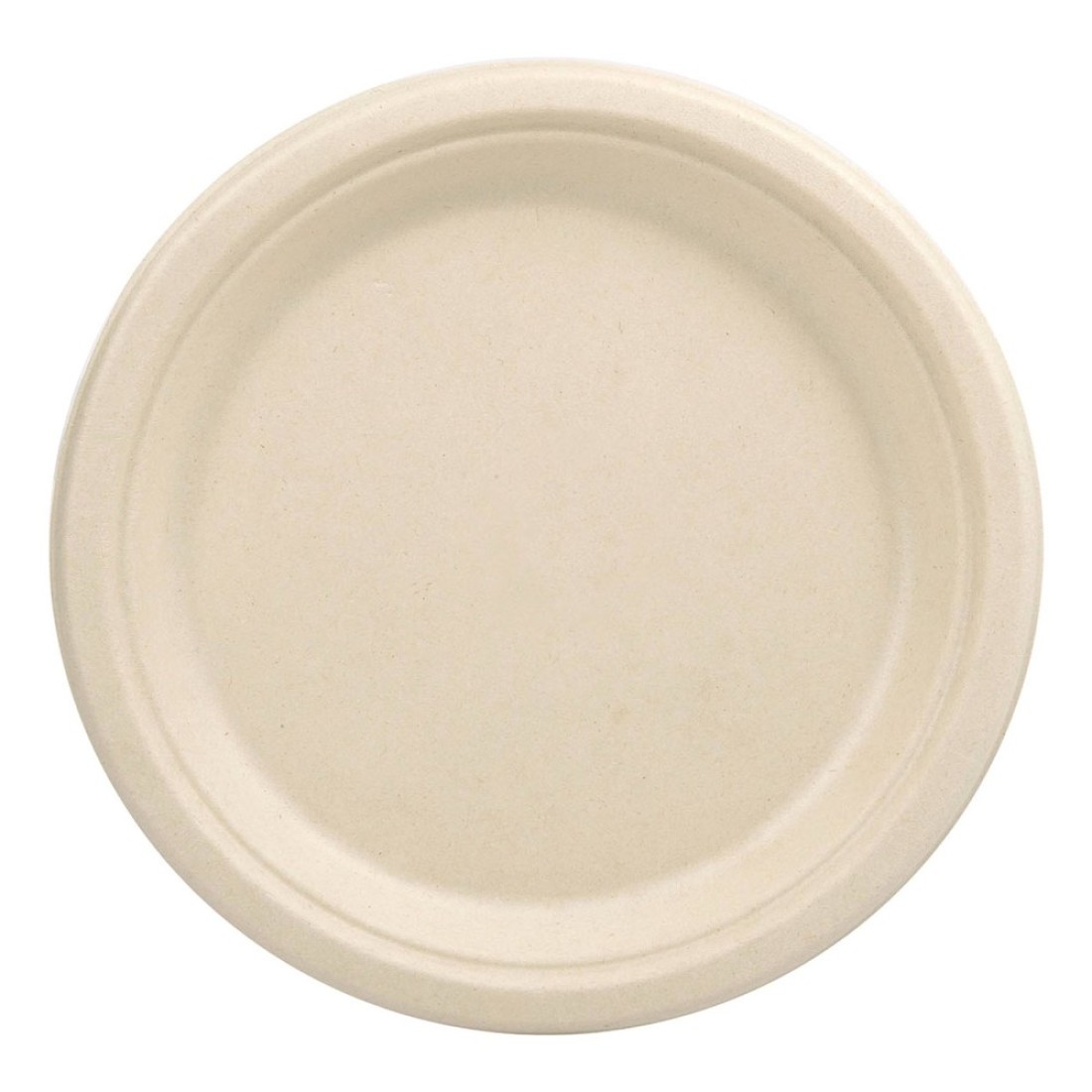 Fun Green Track Sukkar Pulp Round Plates White 9inch 10 PCS