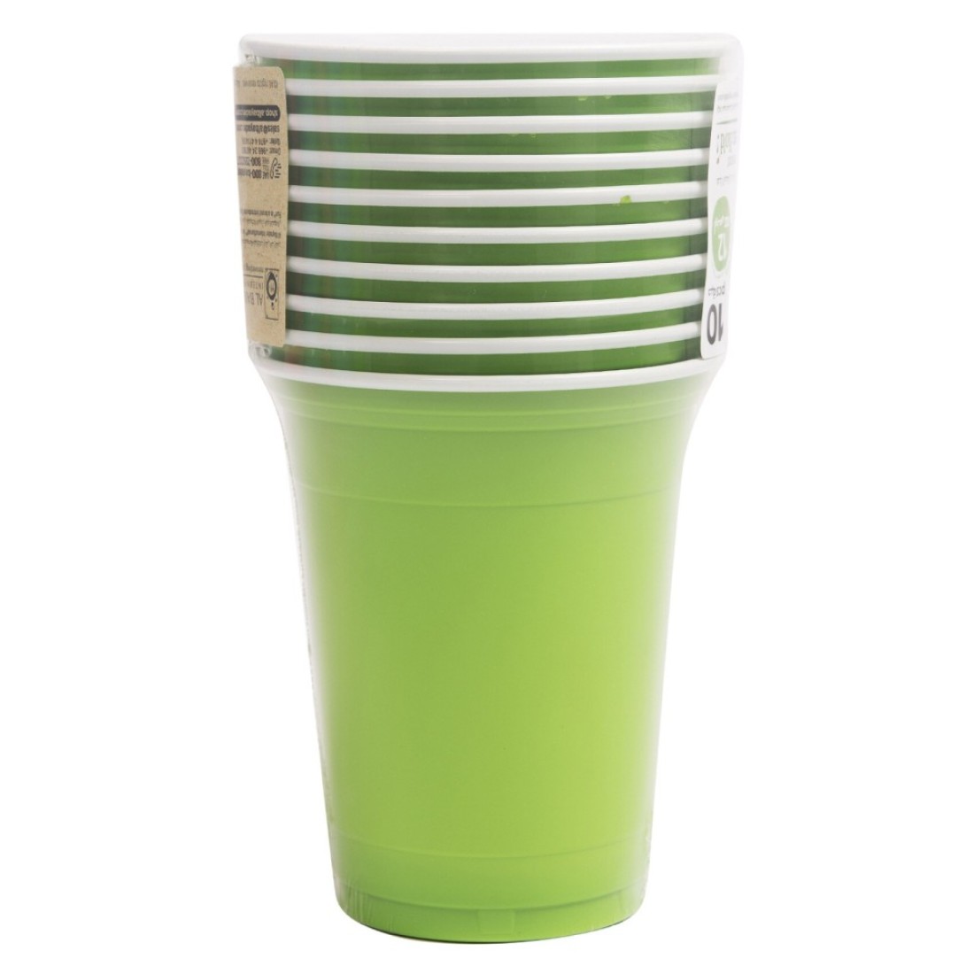 Fun Colors Biodegradable Cups Kiwi Green 355ml