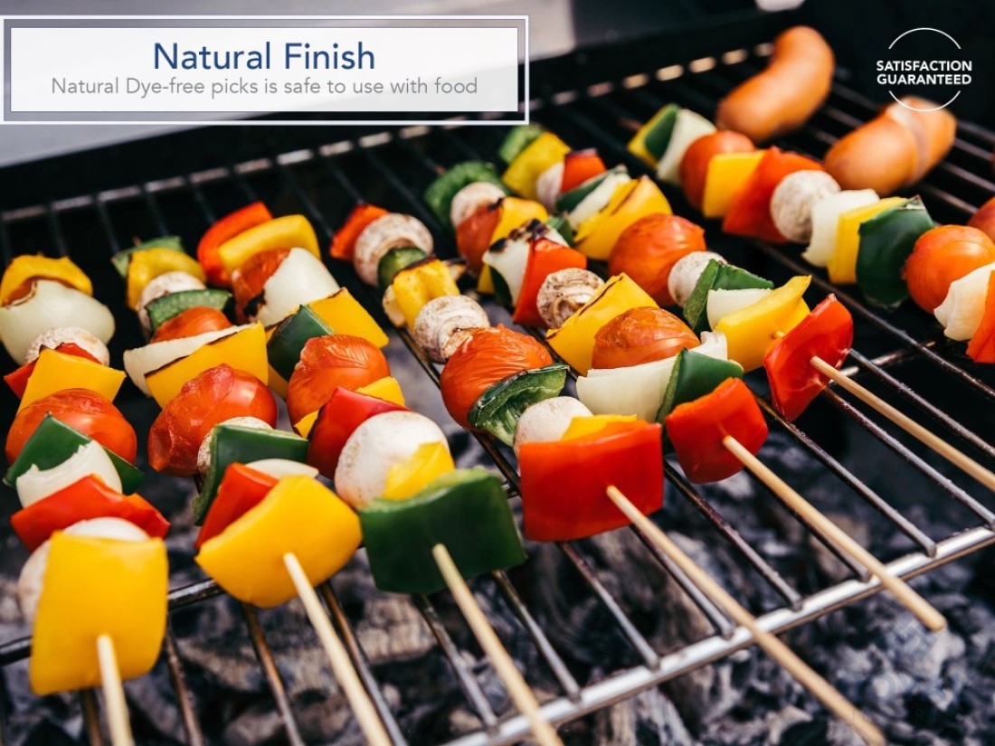 Royal Imports 18 Natural Bamboo Wood Plant Stake Floral Picks Roasting Sticks Wooden Kebob Grilling Skewers Sign Posting 25 Pcs