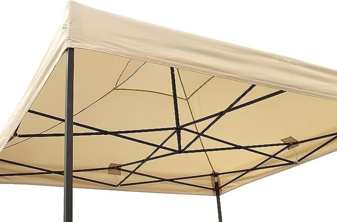 Yulan Outdoor Gazebos, Heavy Duty Fully Waterproof Pop Up Gazebo With 4 Side Walls And Accessory Pack, Beige, F006-0365 (3X4.5)