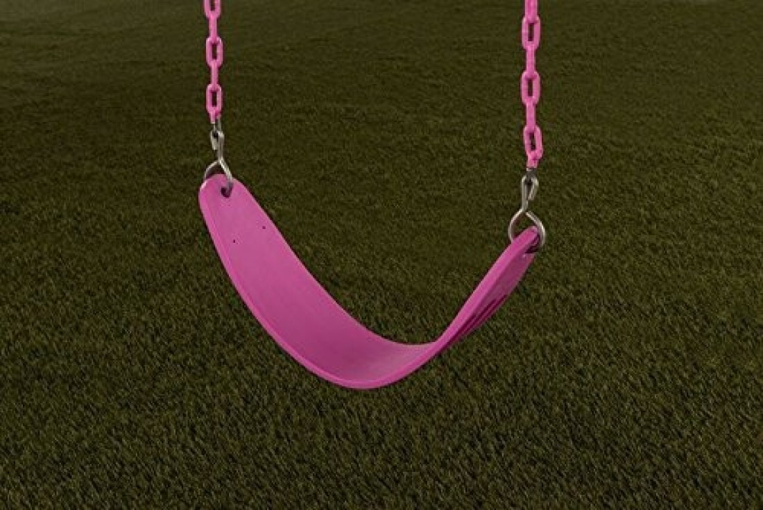 Ultimate Swing Seat with Chains Pink 250lb Capacity 58 ZincPlated Chain wVinyl Coating Fully Assembled Easy Installation Replacement Playset Accessory DIY Playground Accessories