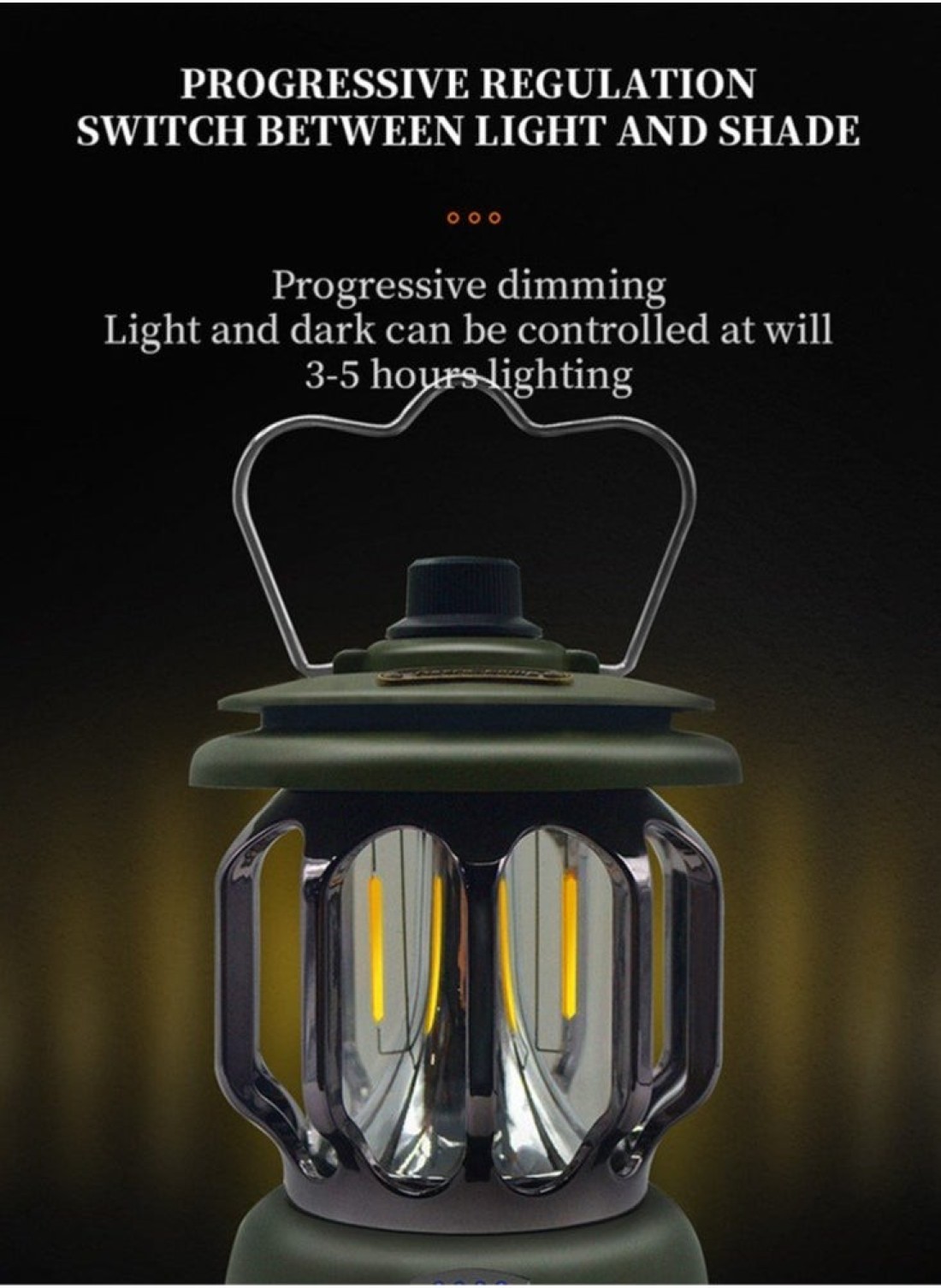 Xinzhen Vintage Rechargeable Camping Light, Classic Vintage Camping Lantern, Rechargeable Vintage Camping Light