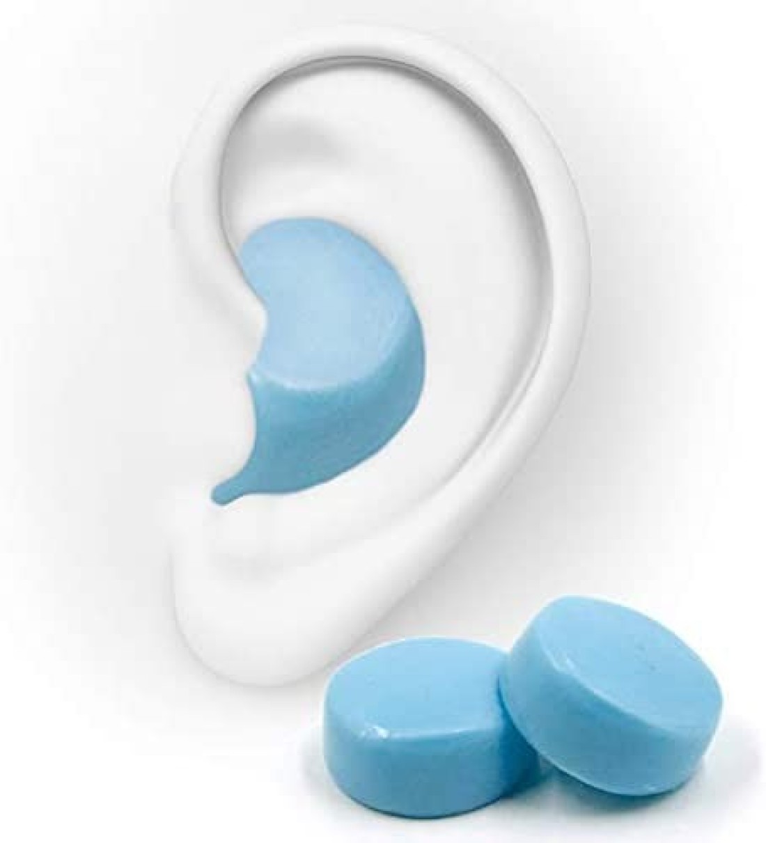 HASPRO [6-Pair Pack] Soft Silicone Earplugs for Sleeping, Swimming &amp; Bathing, Anti-Snoring, Noise Cancelling Reusable Earplugs. Adults &amp; Children (Blue)