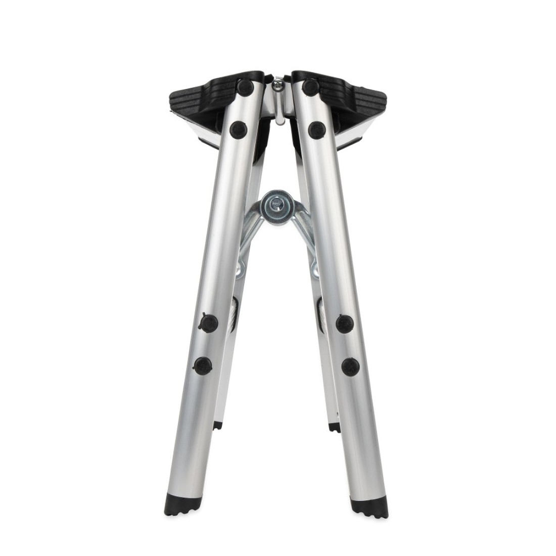 Camco Folding Metal Step Stool Perfect for Hard to Reach Areas in Kitchens and Closets Great as a Truck Stool Folds for Easy Storage 43672 SilverOne Size
