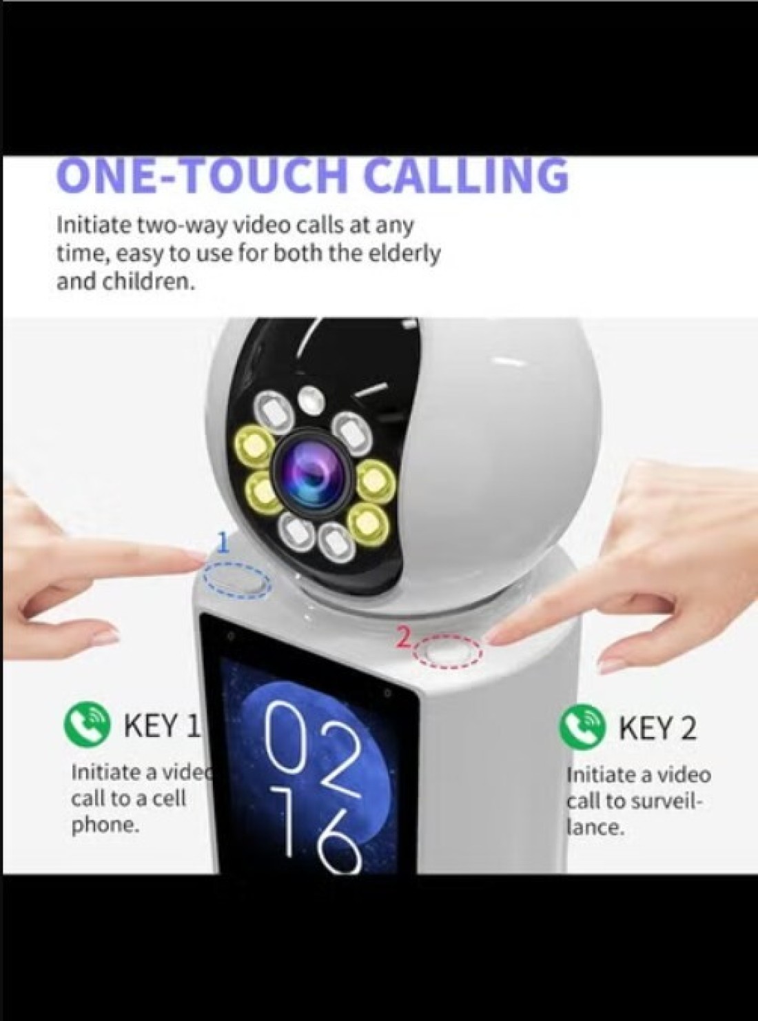 Home Security Cameras for Baby/Elder/Dog/Pet Camera, 4K Resolution,360&deg; Panoramic/2.8&quot; Screen/Indoor Security Camera, Night Vision