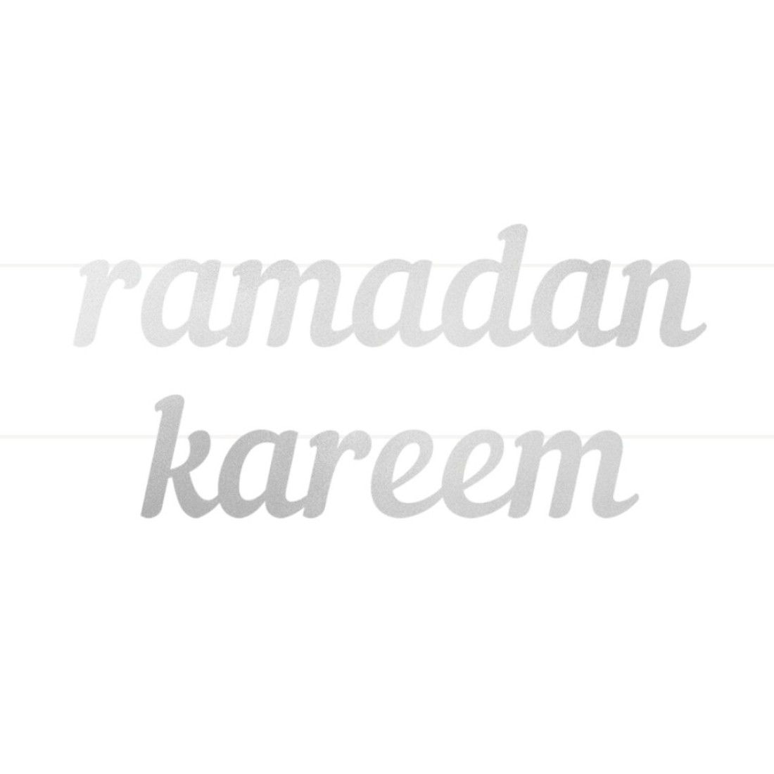 Peacock Supplies Ramadan Kareem Letter Banner - Silver, for Occassions like Ramadan