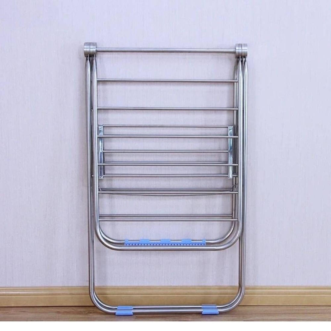 Clothes Drying Rack, Home Stainless Steel Heavy Duty Cloth Dryer Silver