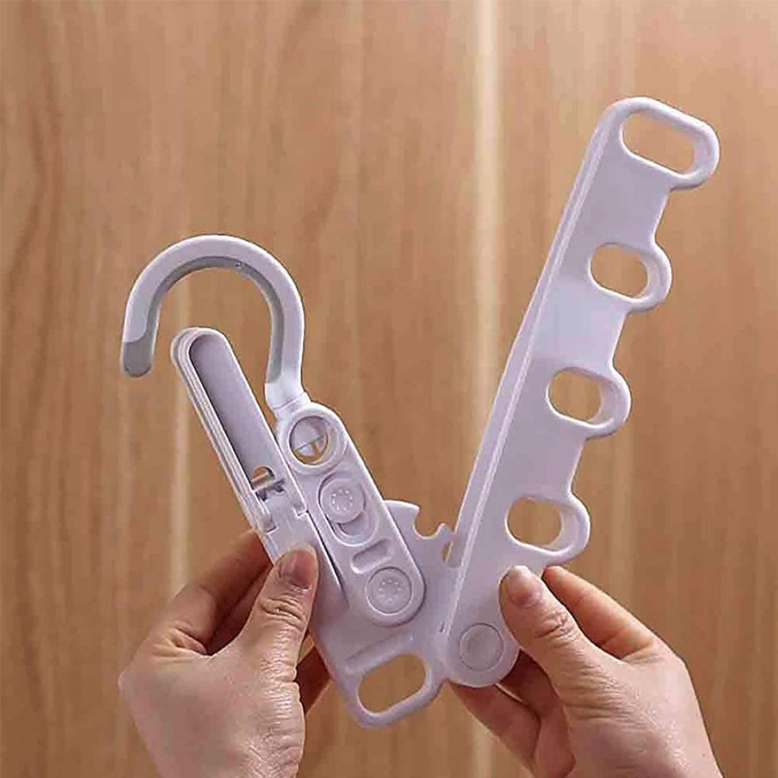 Aiwanto 5 Hole Folding Hanger Storage Wall Mounted Drying Clothes Rack Outdoor Cloth Storage Rack