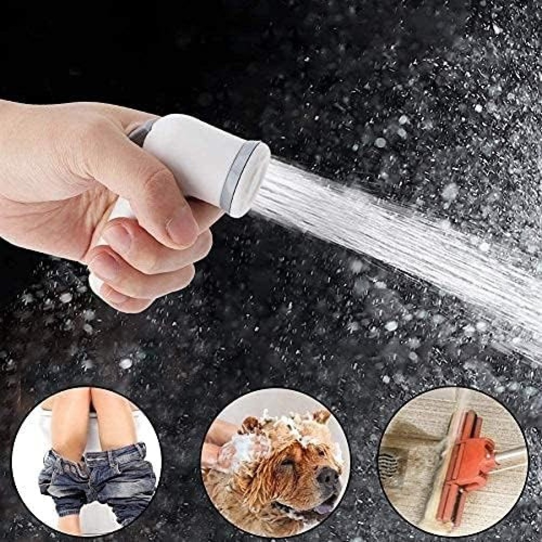 bathroom set bathroom cleaning white shataf faucet ABS flower watering car washing pet bath pressure adjustable