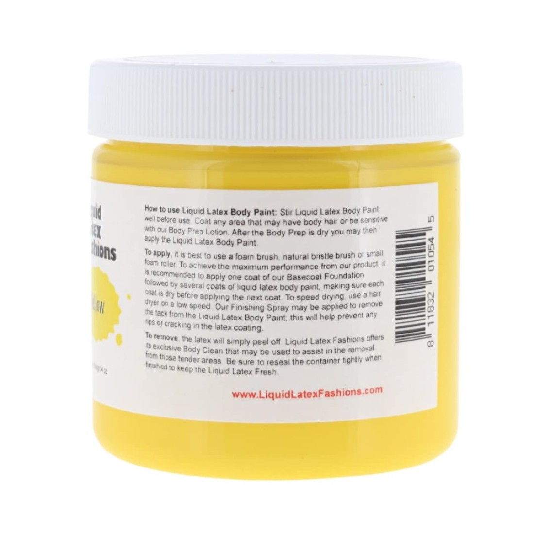 Liquid Latex Fashions Ammonia Free Liquid Latex for Adults and Kids Face and Body Latex Paint Ideal for Parties and Cosplay Super Flexible Yellow 4 Oz