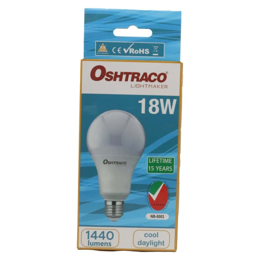 أوشتراكو 18 واط مصباح LED E27 - ضوء النهار البارد