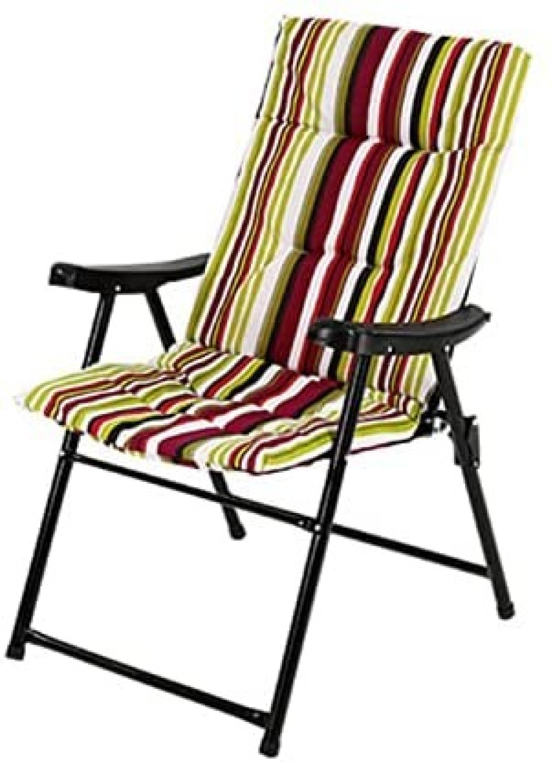 GO2CAMPS Folding Camping Chair with Cushion High Quality Beach Chair for Garden Balcony or Festivals Outdoor Relax Chair as Fishing Chair or Festival Chair (Multicolour)