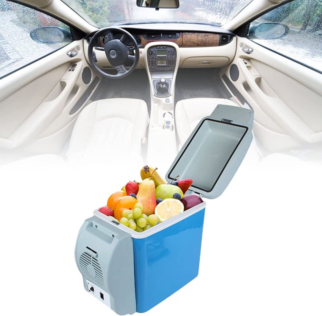 Velaurs 12 Volt Car Refrigerator, 7.5L Portable Freezer Low Noise Mini Electric Compressor Cooler Warmer With Thickened Inner Liner Car Fridge For Camping, Outdoor, Vehiclel, Travel, Home, Party