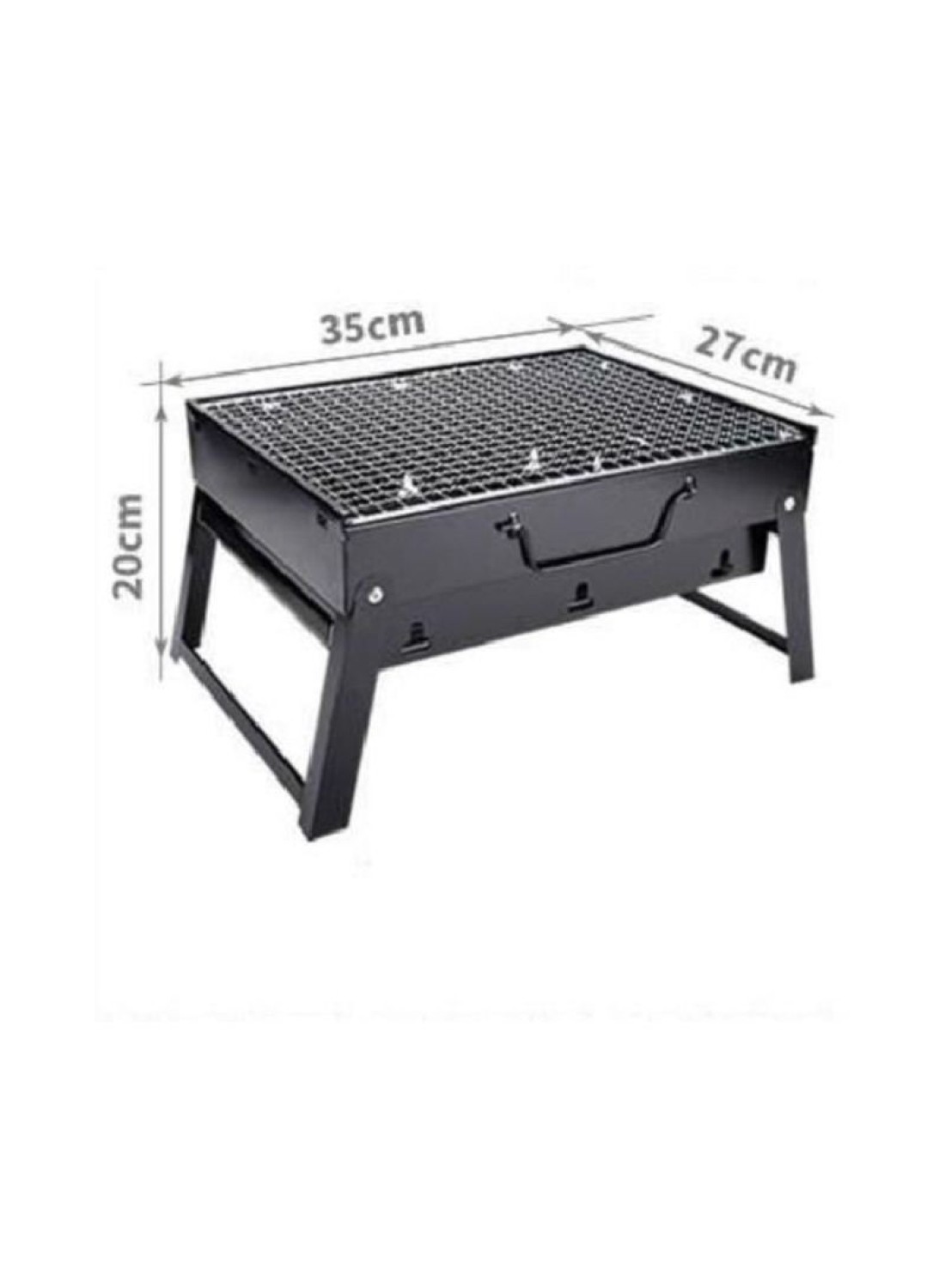 Generic Portable Bbq Charcoal Grill Black 35X20X27Cm