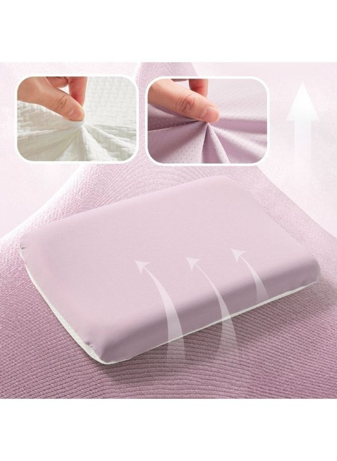 Generic Ergonomic Memory Foam Pillow, Contour Neck Cervical Pillow For Sleeping, Orthopedic Neck Support, Relief from Neck And Shoulder Pain Comfortable For Side, Back, Stomach Sleepers