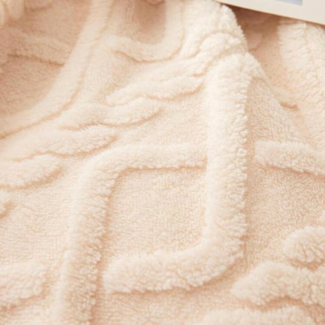 Luna Home Throw Blanket Super Soft, Ivory Color, Woven Style