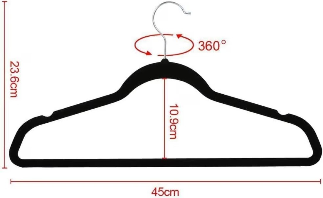 Velvet non-slip Suit Clothes Hangers,360&deg; rotating hook (50pc, Pink)