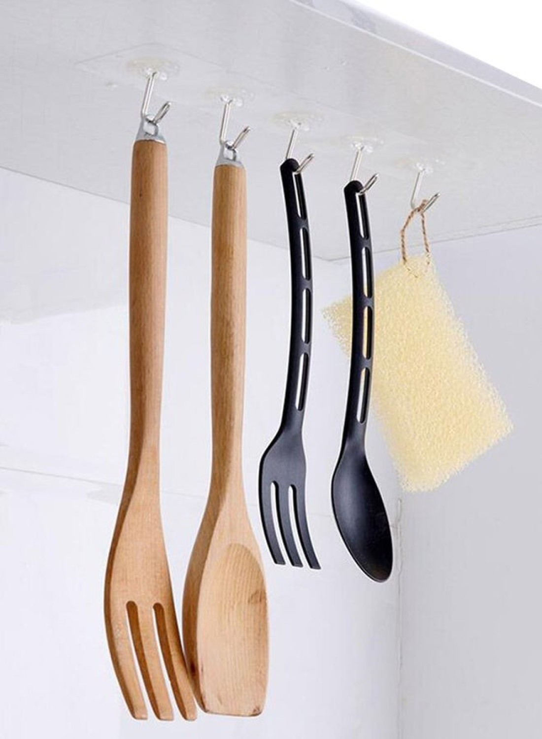 Generic Adhesive Seamless Wall Hooks Clear