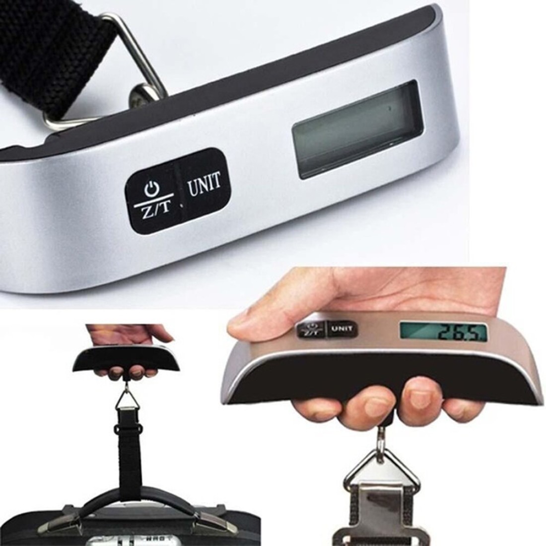 Decdeal - 50kg/10g Mini Portable Hanging Electronic Digital Travel Suitcase Luggage Weighing Scales with LCD Display