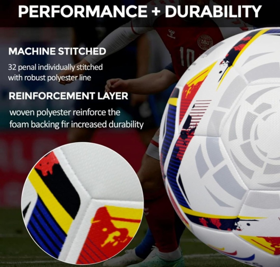 AEROCS World Cup Football Traditional Soccer Ball Best Indoor or Outdoor Basketball - Size 5 for Soccer Players and Football Fans