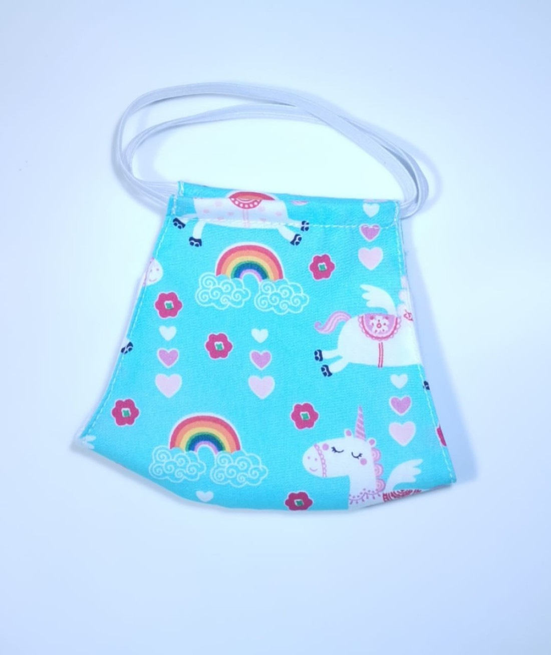 Pikkaboo Washable Mask - Unicorn Blue Love Kids