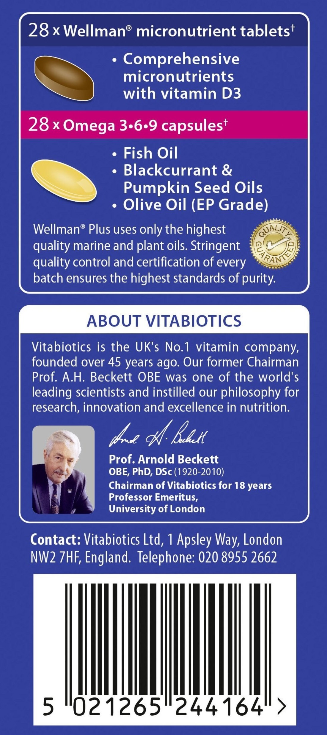 VitabioticsLtd Vitabiotics Wellman Plus 56 TabletsCapsules
