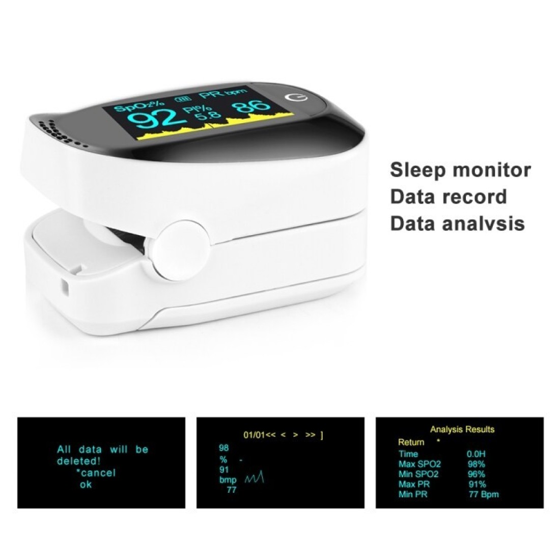 A2 Precision Medical Pulse Oximeter &ndash; Black