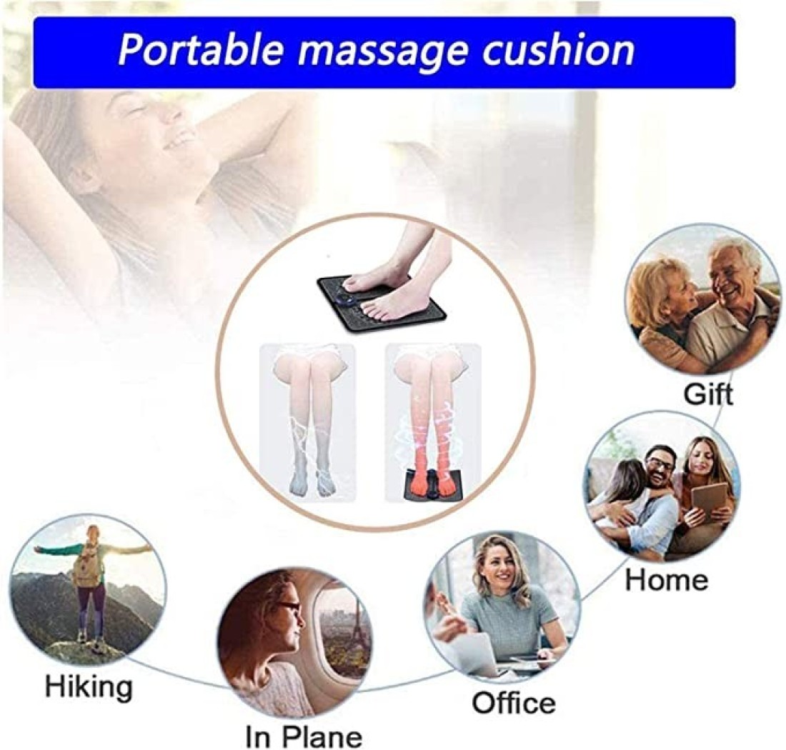 EMS Leg Reshaping Foot Massager - Full Automatic Massage Foot Circulation Massager Machine 9 Intensity Levels,Folding Portable Muscle Stimulatior Massage Mat with USB Rechargeable