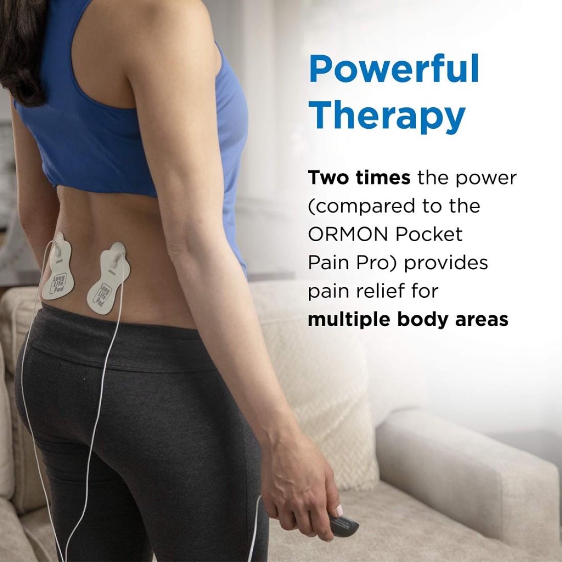 OmronMax Power Relief TENS Unit Muscle Stimulator Simulated Massage Therapy for Lower Back Arm Shoulder Leg Foot and Arthritis Pain DrugFree Pain Relief PM500