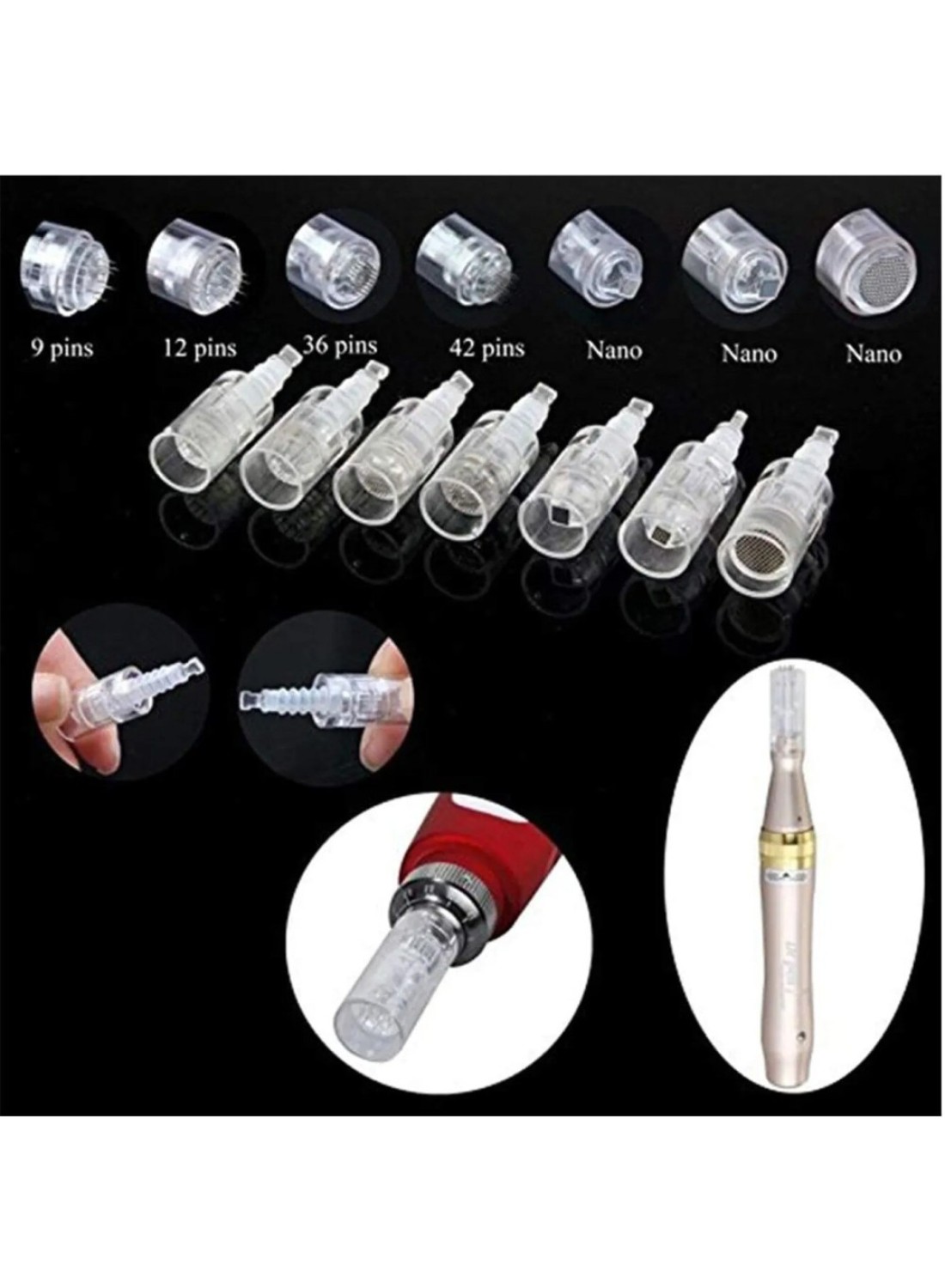 10Pcs 42 Pins Cartridges Replacement for M5 M7 N2 E30 Derma pen