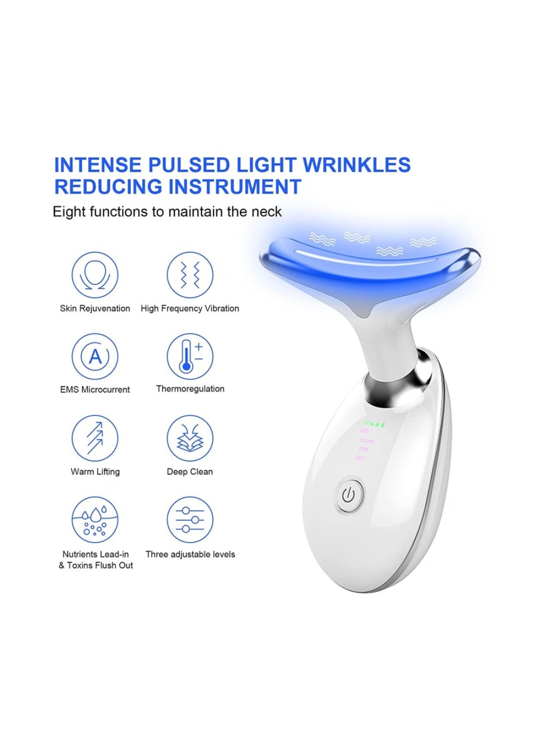 3-in-1 Anti Wrinkle Face Massager, Skin Rejuvenation Beauty Device for Anti-Aging, Face &amp; Neck Firming, Wrinkle Removal, Skin Tightening Facial Massager for Skin Care &amp; Lifting