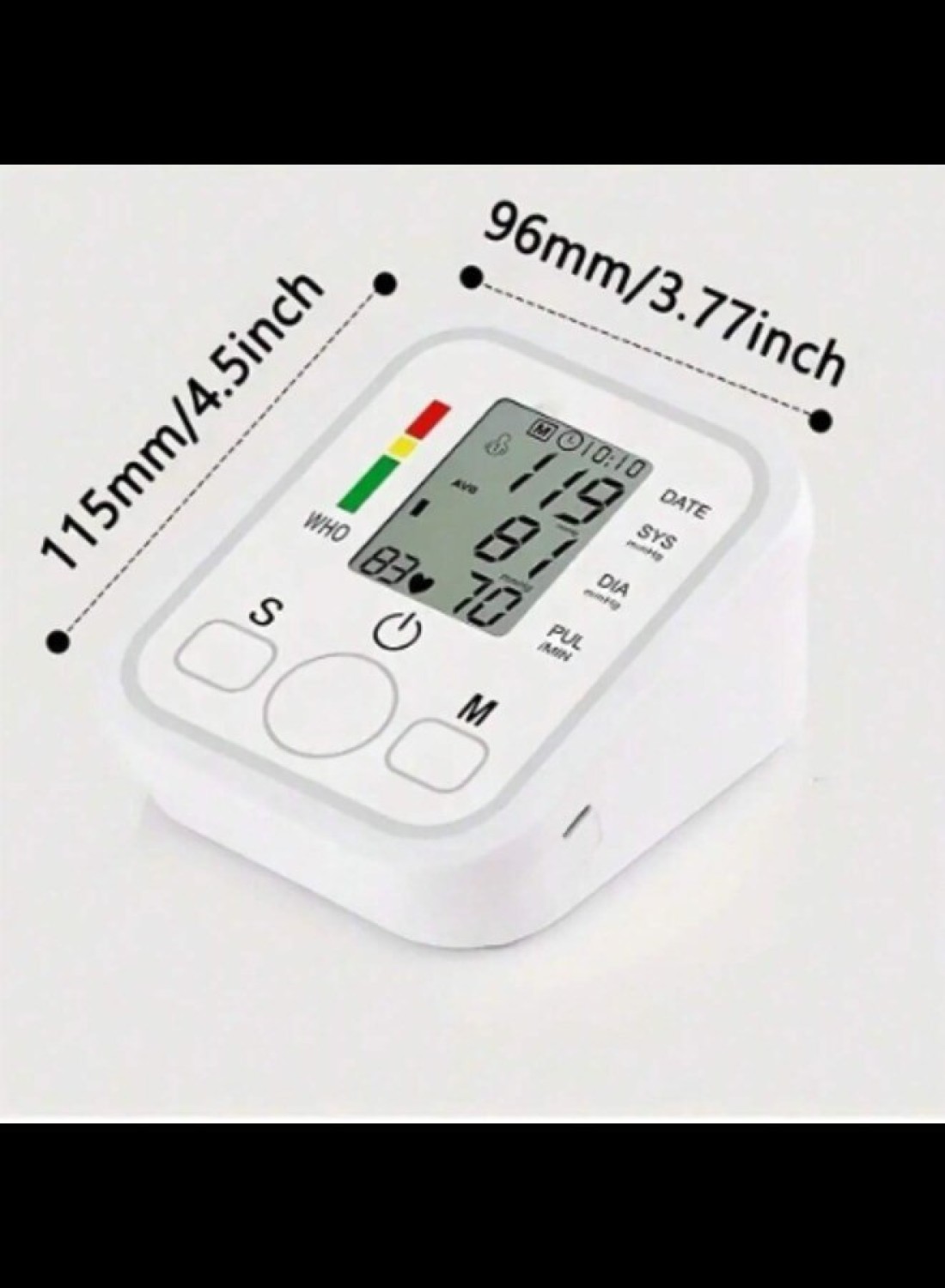 Radiotronics Blood Pressure Monitor Digital Wrist Blood Pressure Machine Automatic Cuff BP Detector 2x99 Readings Memory Large Display Voice With Carrying Case