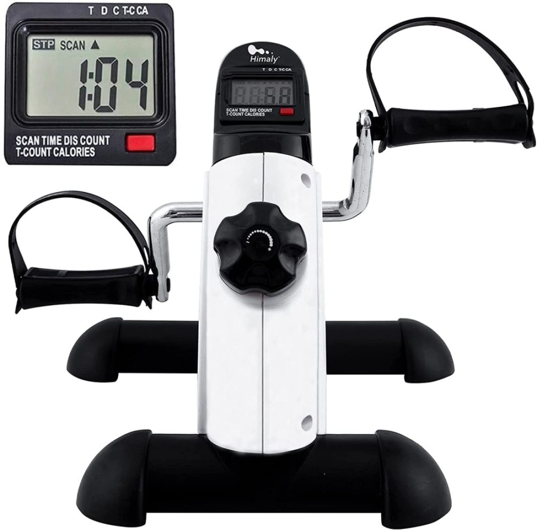 ULTIMAX Mini Exercise Bike Pedal Exerciser For Seniors Under Desk Bike Pedal Exerciser Portable Foot Cycle Arm &amp; Leg Peddler Machine with LCD Screen Displays