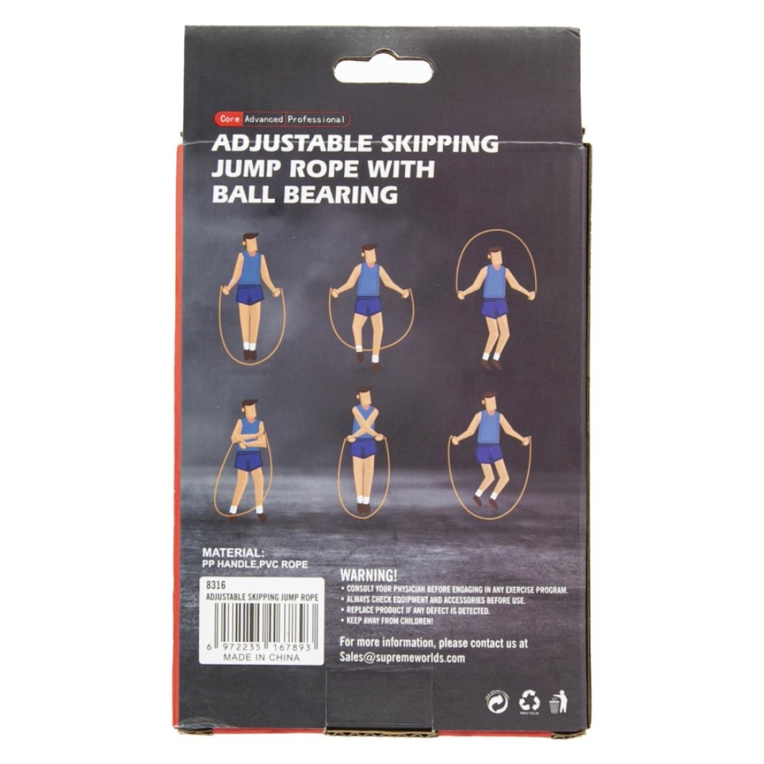 Supreme Sports Jumping Rope Black