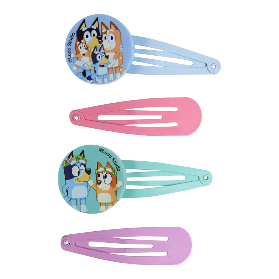Luv Her Bluey Girls 20 Piece Accessory Set with 3 Barrettes 4 Snap Hair Clips 5 Elastics and 8 Terry Ponies Ages 3