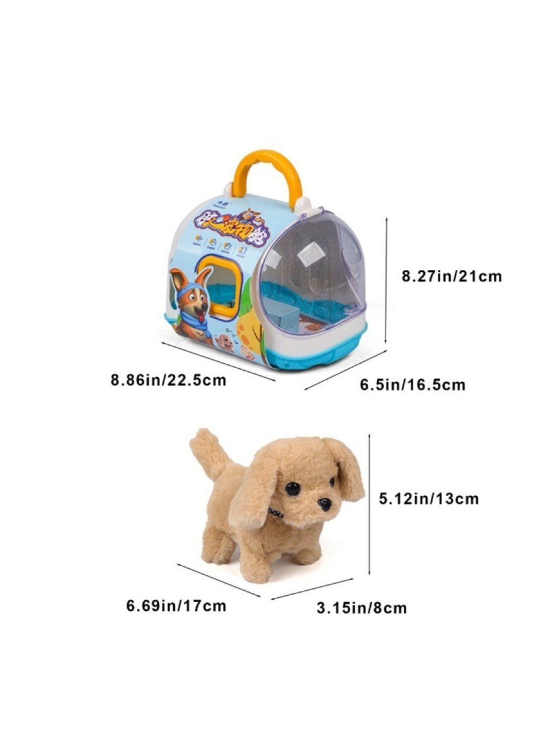 Interactive Electronic Robot Dog &ndash; Walking, Barking &amp; Tail Wagging Plush Puppy Toy for Kids,Corgi Style with Dog Cage &amp; Call Function &ndash; Perfect Birthday &amp; Holiday Gift